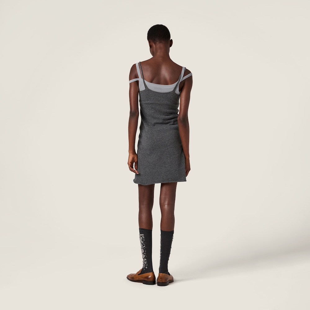 Miu Miu Cashmere tank dress Slate Gray