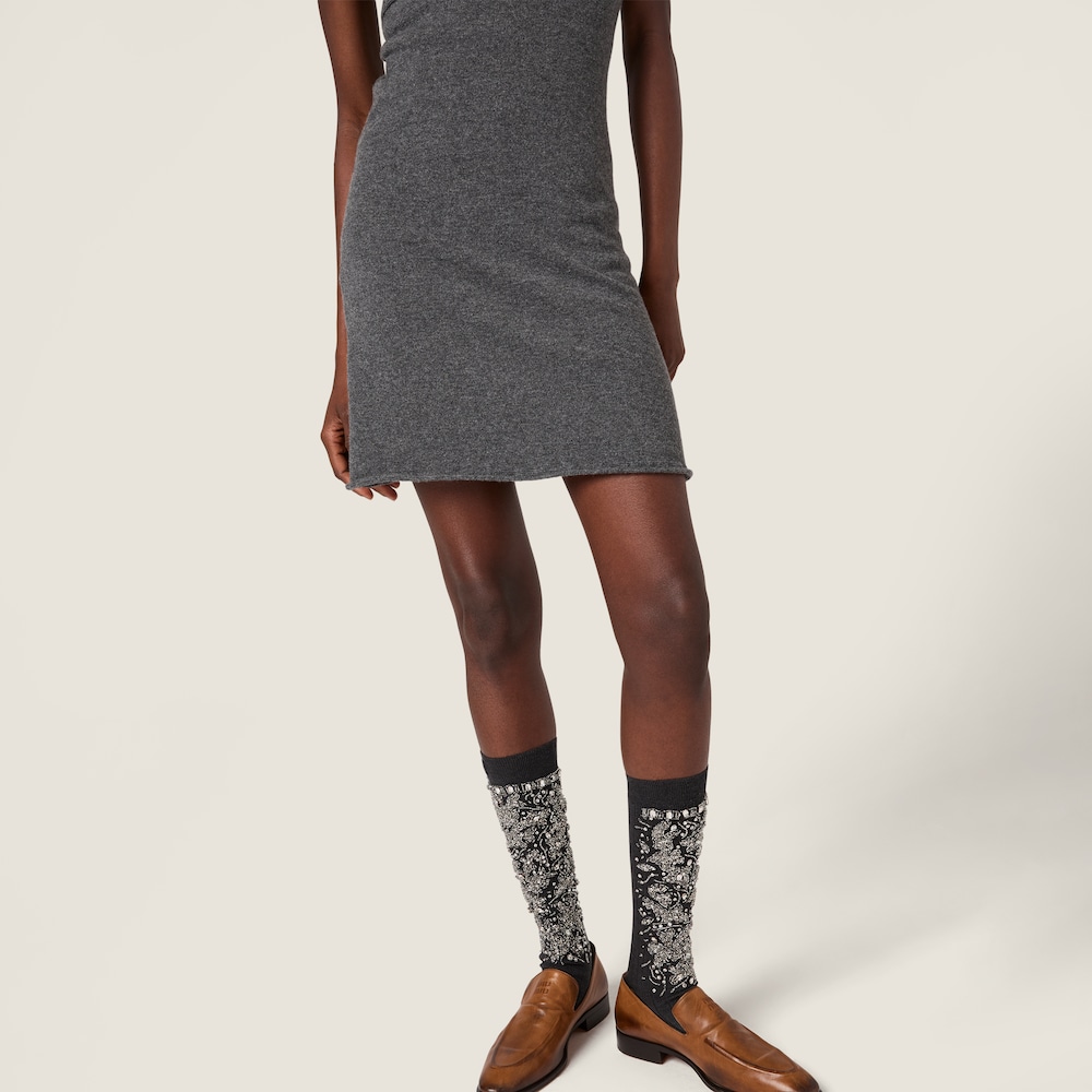 Miu Miu Cashmere tank dress Slate Gray