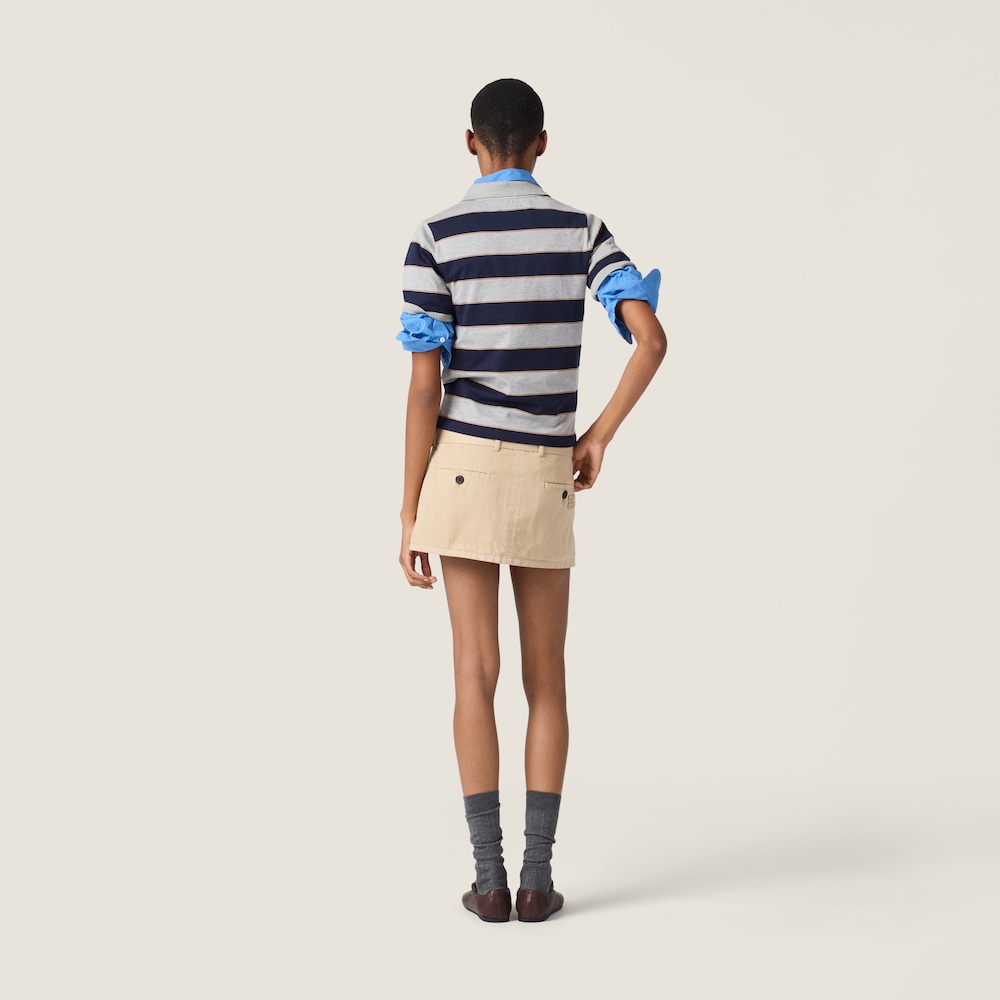 Miu Miu Old gabardine miniskirt Beige