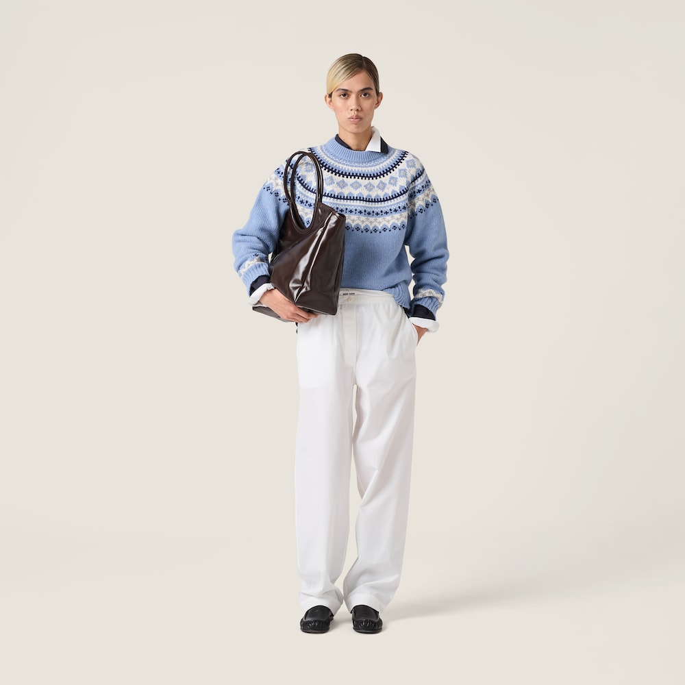 Miu Miu Wool crew-neck sweater Sapphire Blue