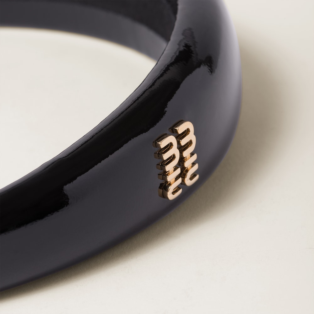 Miu Miu Patent leather headband - Black
