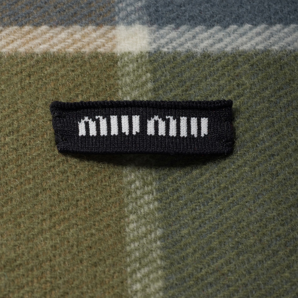 Miu Miu Wool and cashmere scarf - Camel/Aviator Blue