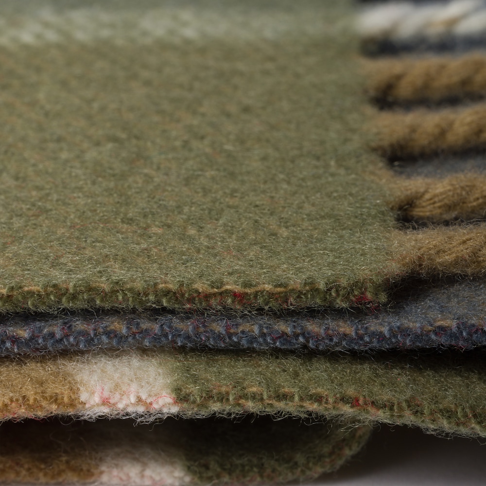 Miu Miu Wool and cashmere scarf - Camel/Aviator Blue