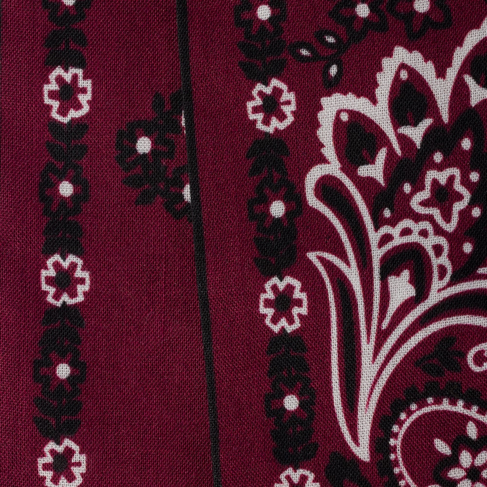 Miu Miu Printed poplin scarf - Amaranth Red/Maize Yellow