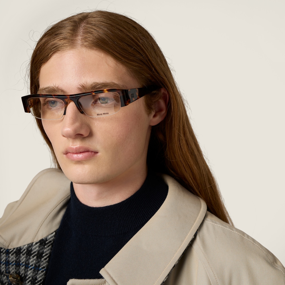 Miu Miu Reversible twill and check trench coat Limestone / Slate Gray