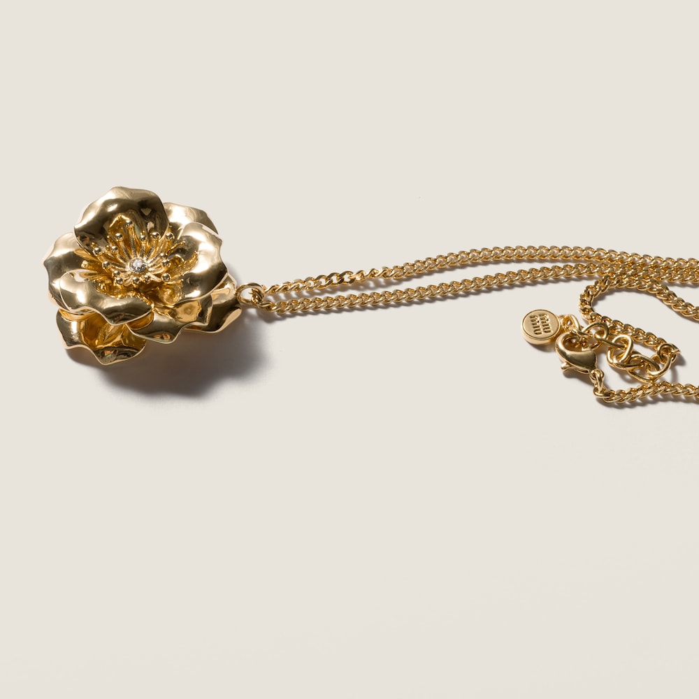 Miu Miu Metal necklace Vintage Gold / Crystal