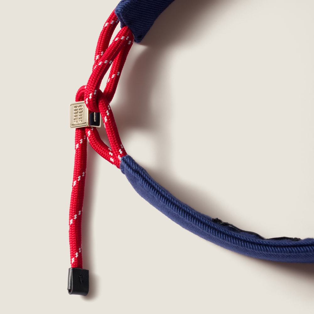 Miu Miu Denim visor - Royal Blue/Red