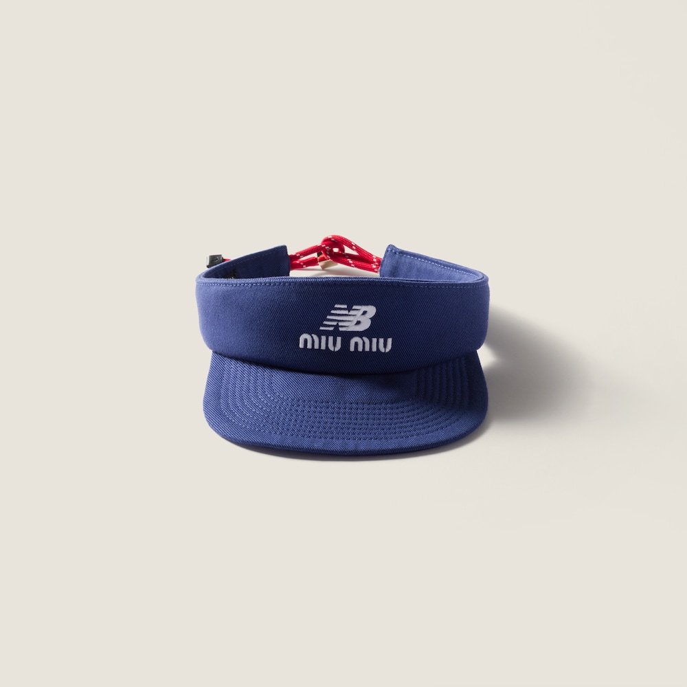Miu Miu Denim visor - Royal Blue/Red