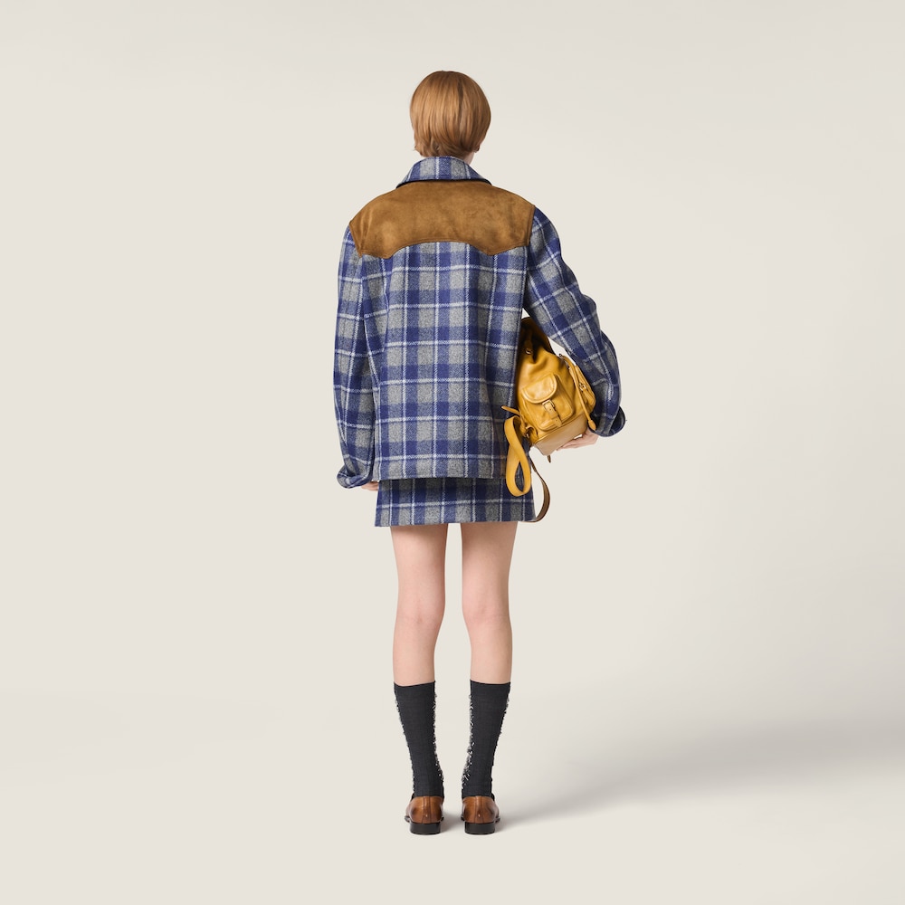 Miu Miu Checked miniskirt Slate / LightBlue