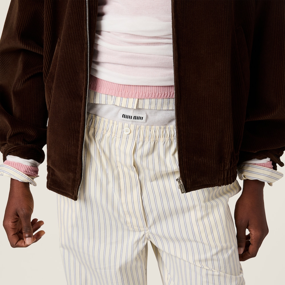 Miu Miu Corduroy blouson jacket Cocoa Brown