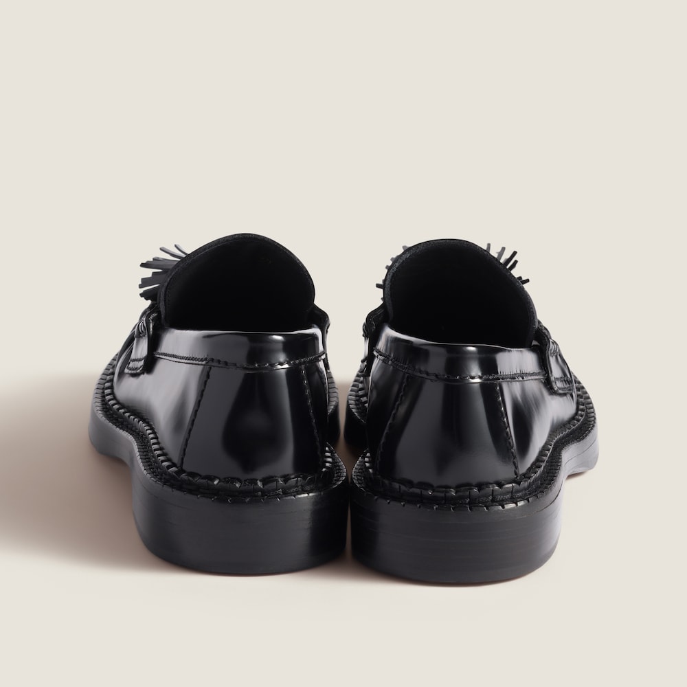 Miu Miu Tassel loafers in polished leather Black