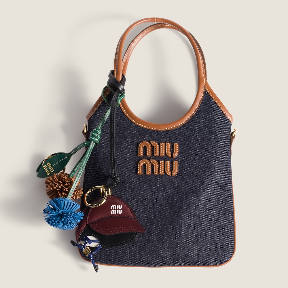 Miu Miu Leather key ring trick - Burgundy