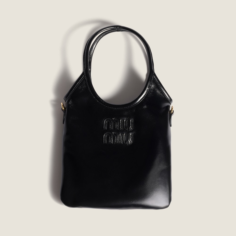 Miu Miu Ivy leather handbag Black
