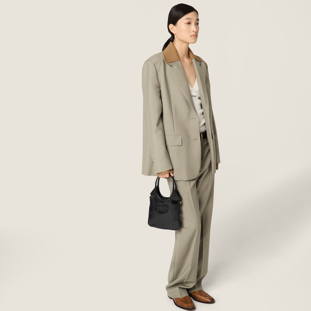 Miu Miu Ivy leather handbag Black