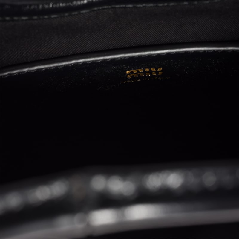 Miu Miu Ivy leather handbag Black