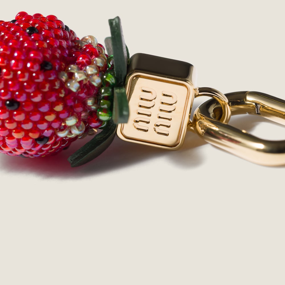 Miu Miu Beads and leather micro trick - Red