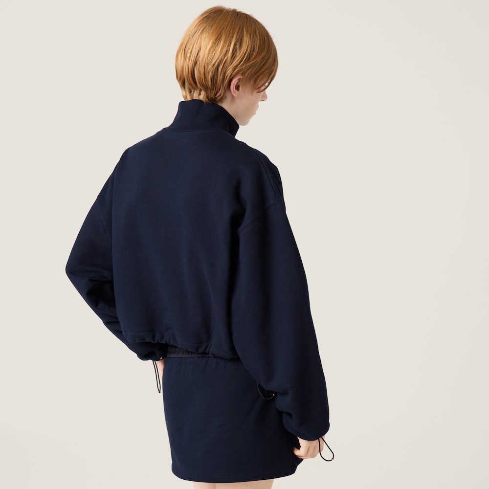 Miu Miu Zippered fleece jacket Navy