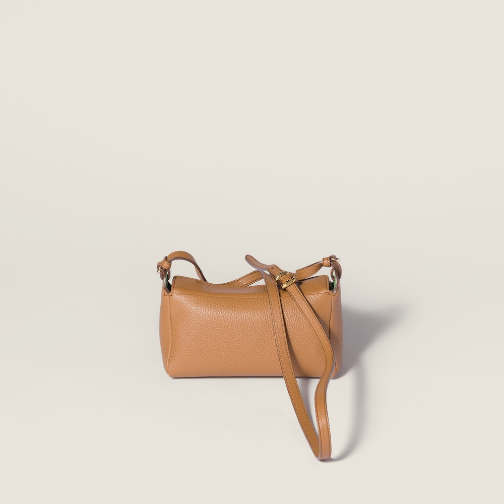 Miu Miu Leather pouch - Caramel/Larch Green