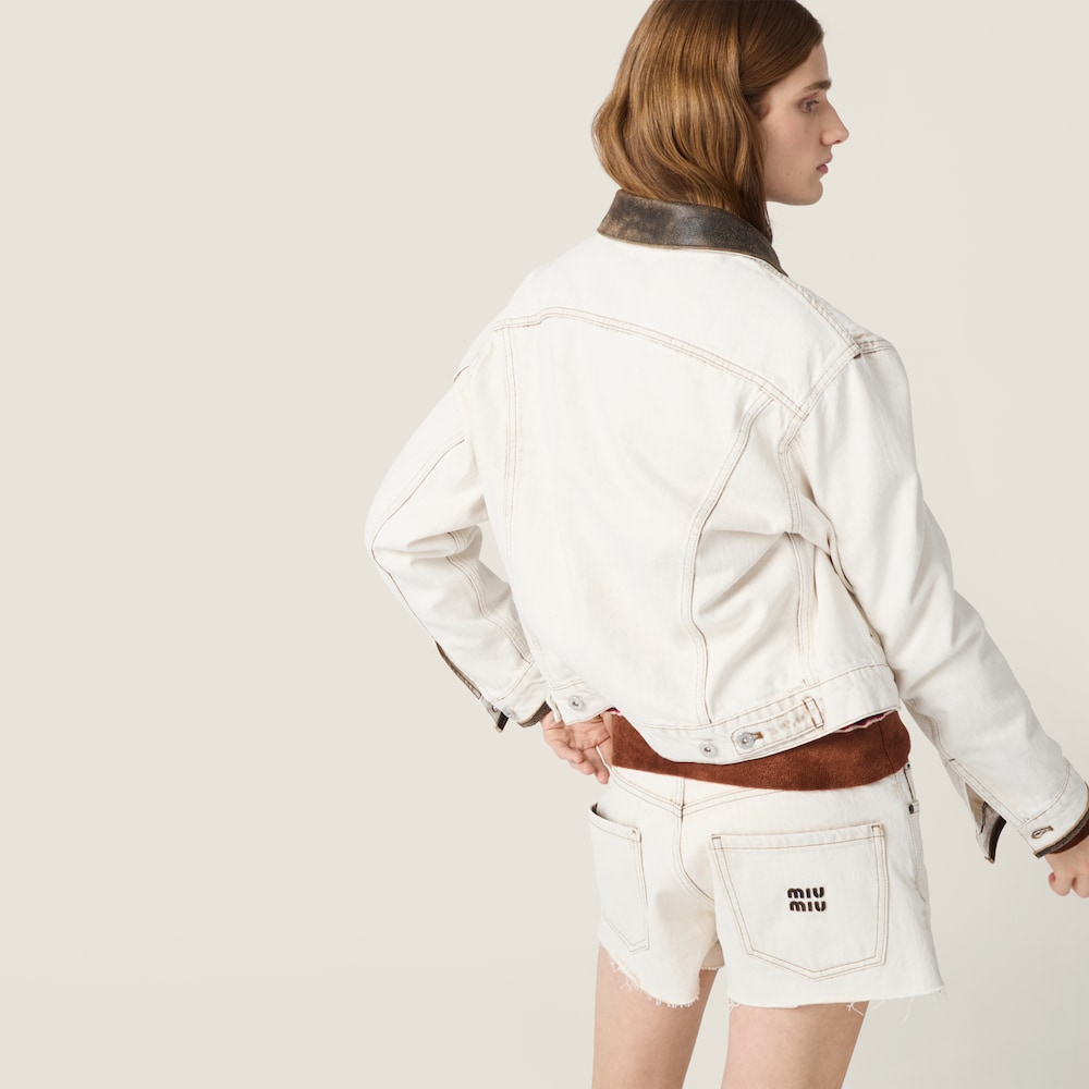 Miu Miu Denim shorts White