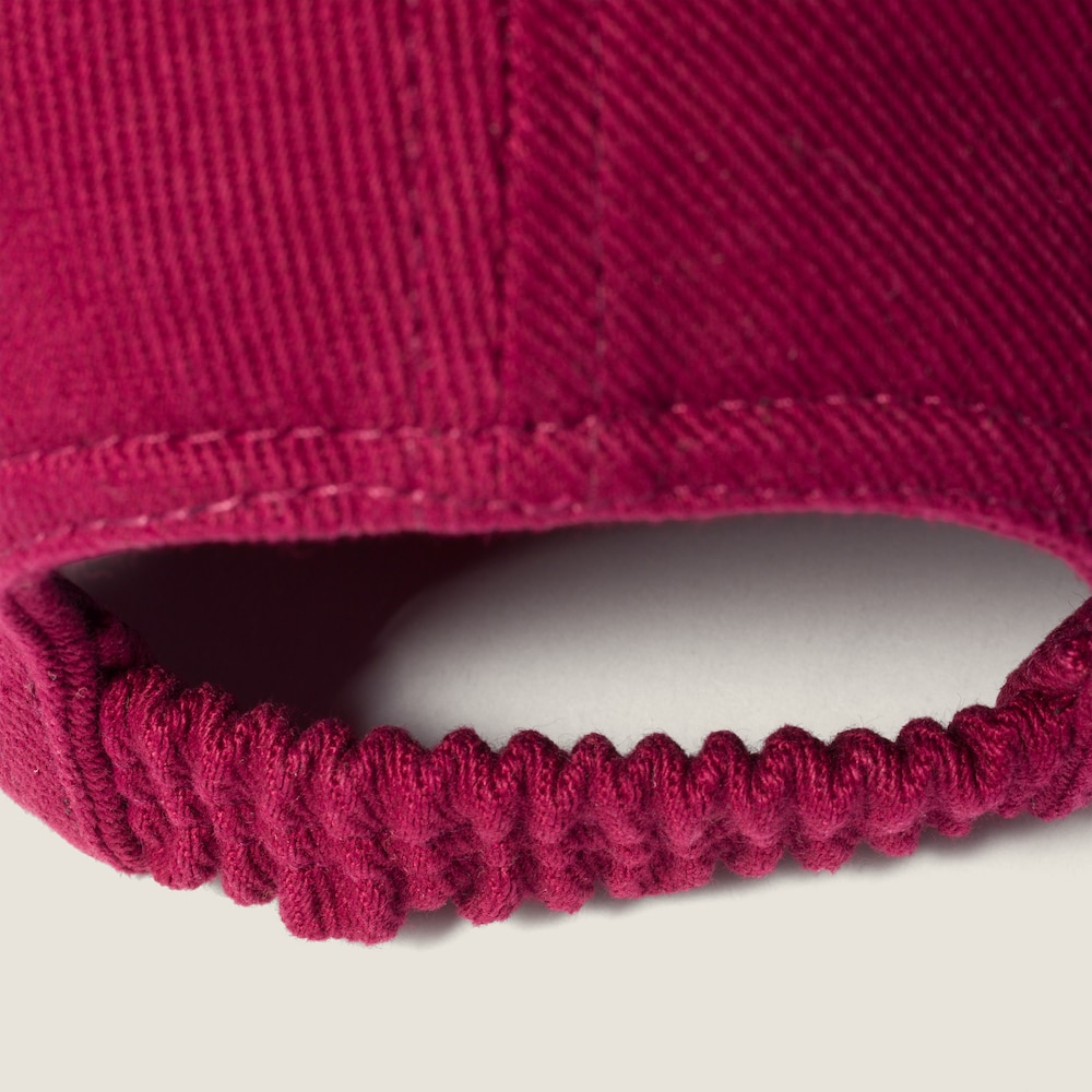 Miu Miu Drill baseball cap - Cerise/Cloud