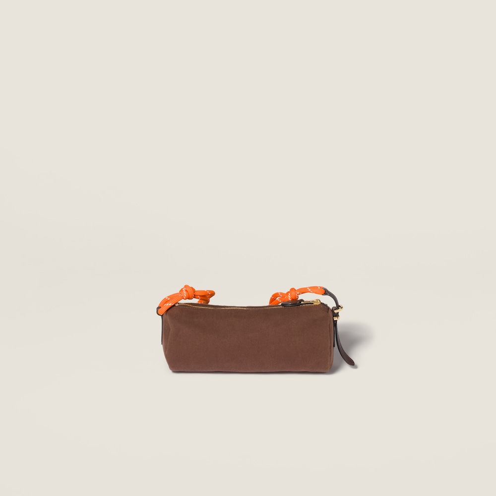 Miu Miu Gabardine pouch - Cocoa Brown/Orange