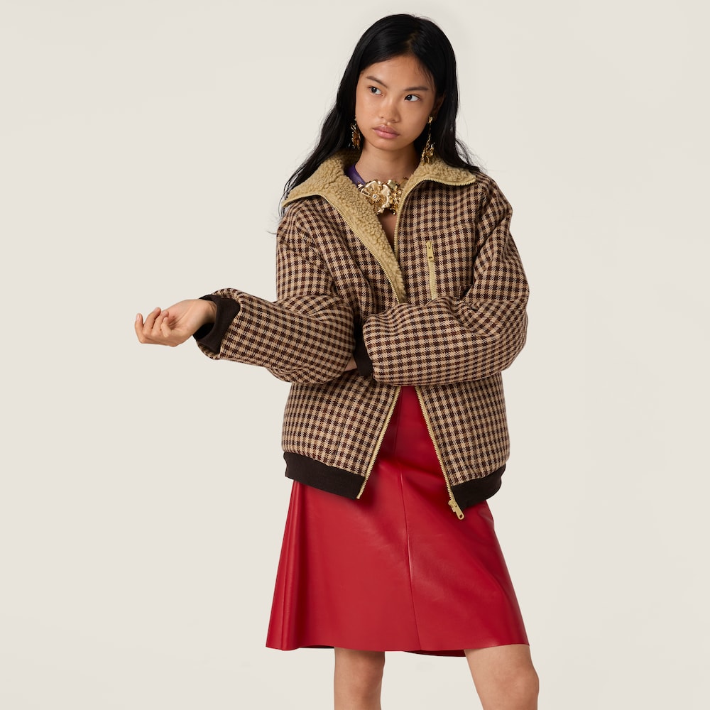 Miu Miu Nappa leather skirt Red