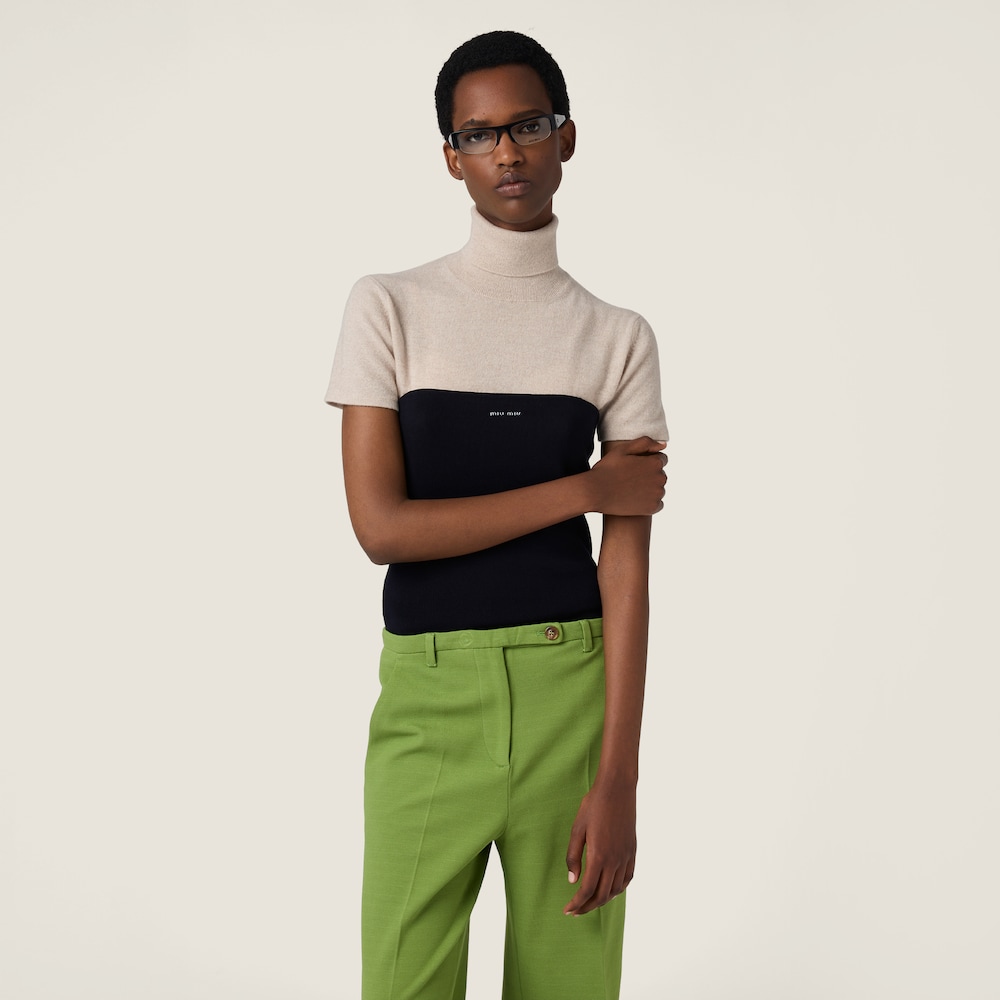 Miu Miu Cashmere turtleneck sweater Sand Beige