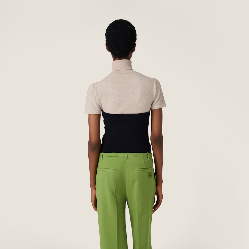 Miu Miu Cashmere turtleneck sweater Sand Beige