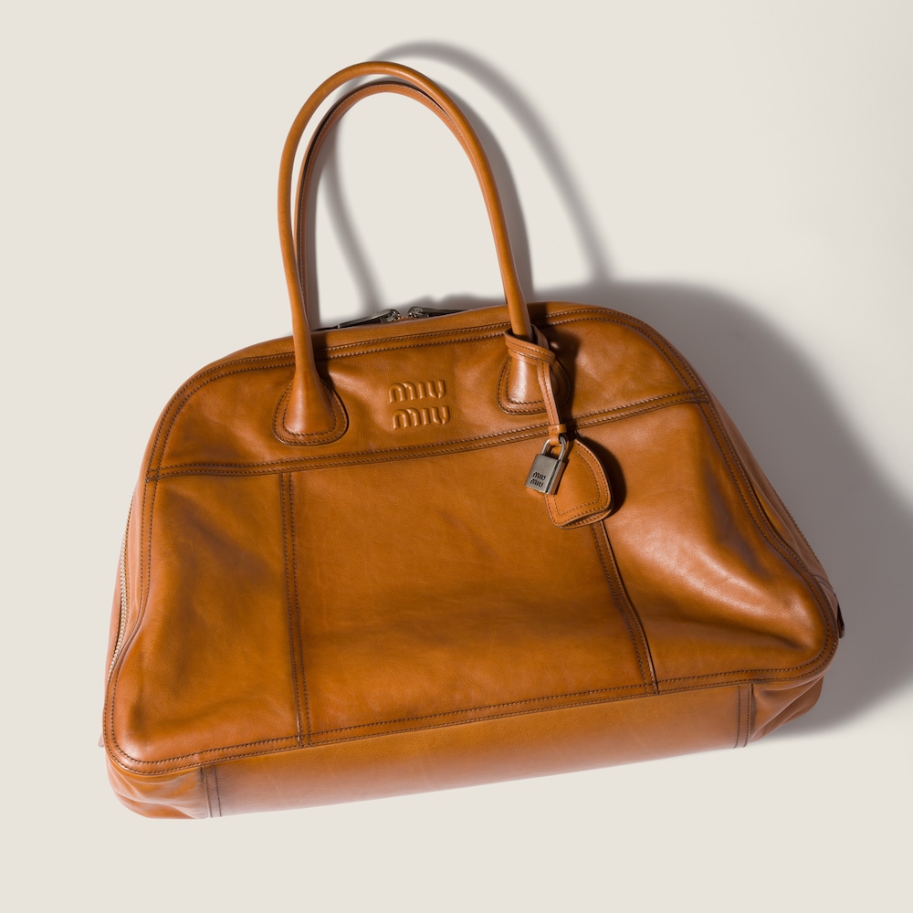 Miu Miu Vivant Leather bag Cognac