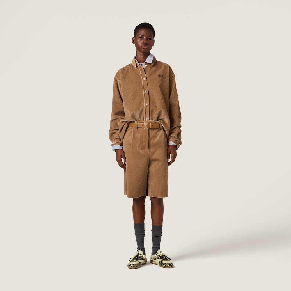 Miu Miu Corduroy and suede shirt Cord