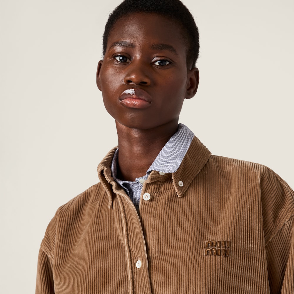 Miu Miu Corduroy and suede shirt Cord