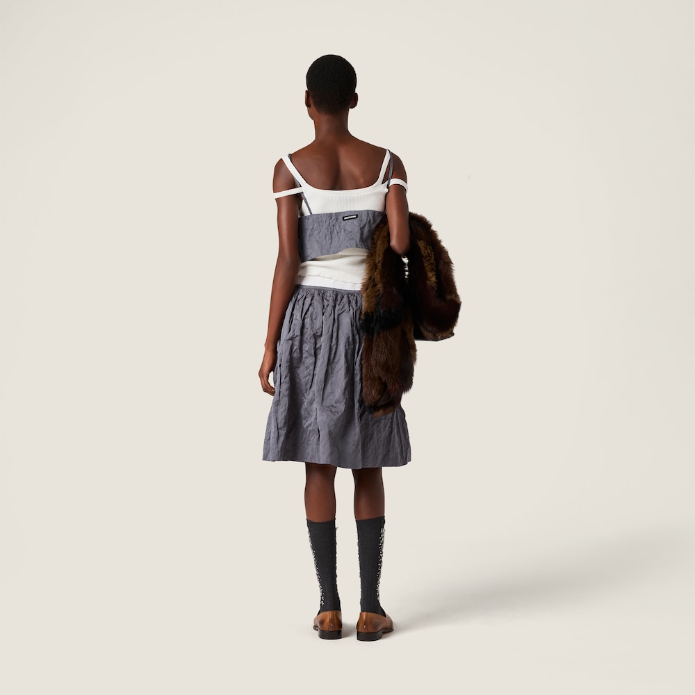 Miu Miu Duchesse top Iron Gray