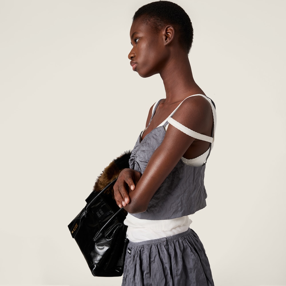 Miu Miu Duchesse top Iron Gray