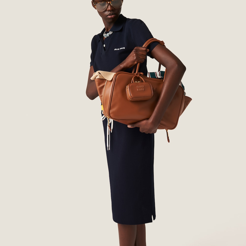 Miu Miu Cotton piqué skirt Navy