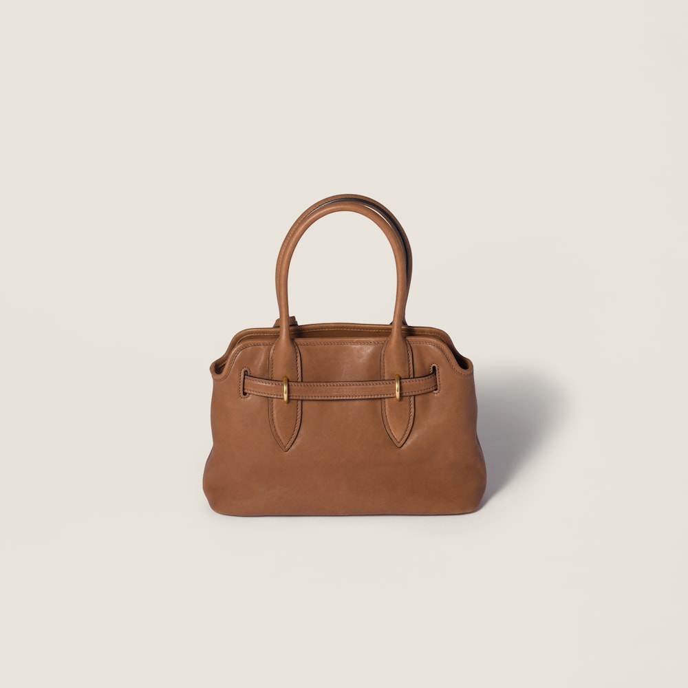 Miu Miu Aventure nappa leather bag Oak
