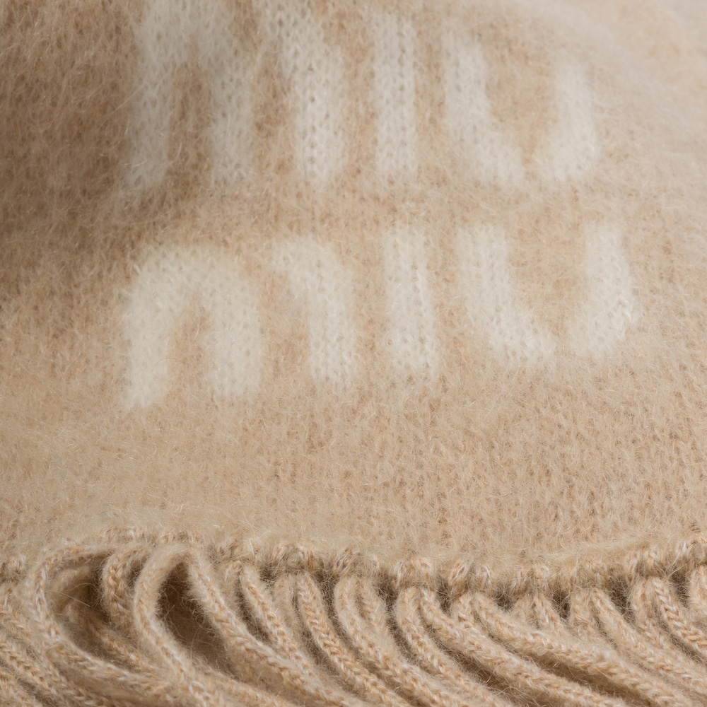 Miu Miu Wool and mohair scarf - Natural