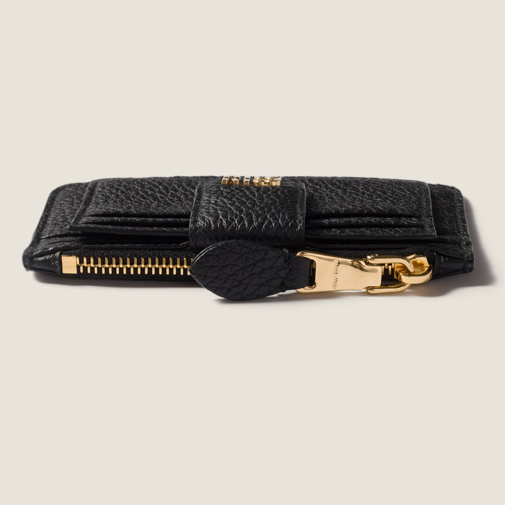Miu Miu Leather card holder Black