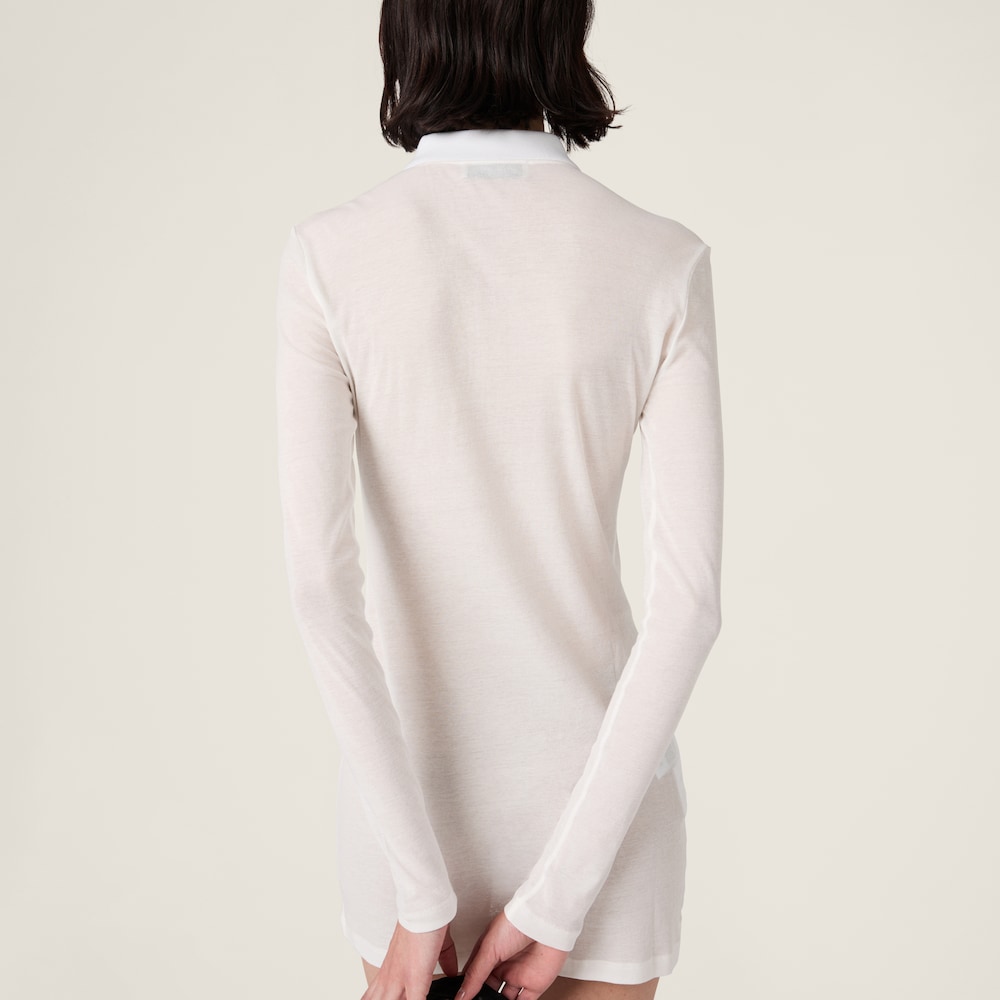 Miu Miu Ribbed jersey mini-dress White
