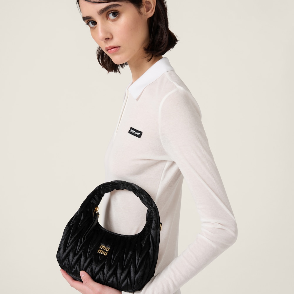 Miu Miu Ribbed jersey mini-dress White