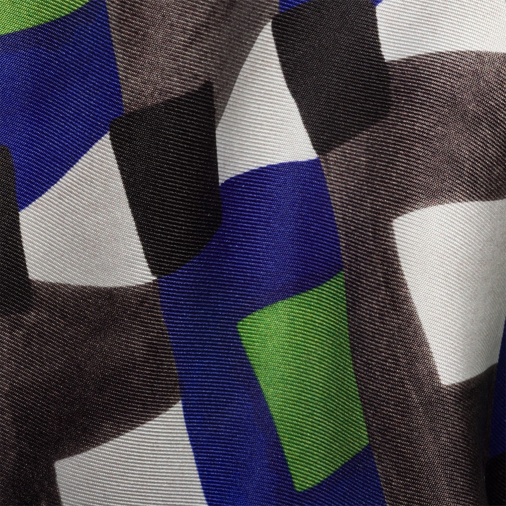 Miu Miu Printed silk scarf - Indigo/Red