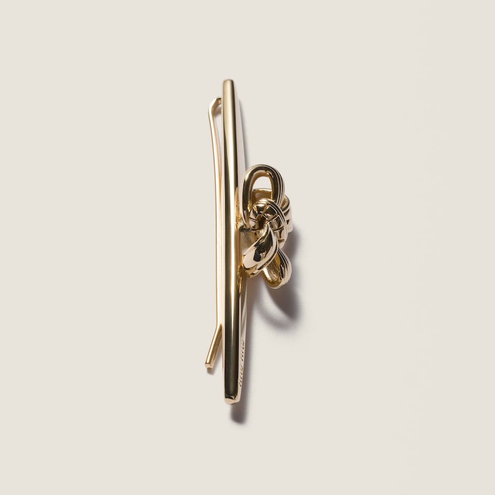 Miu Miu Metal hair barrette - Gold/Crystal
