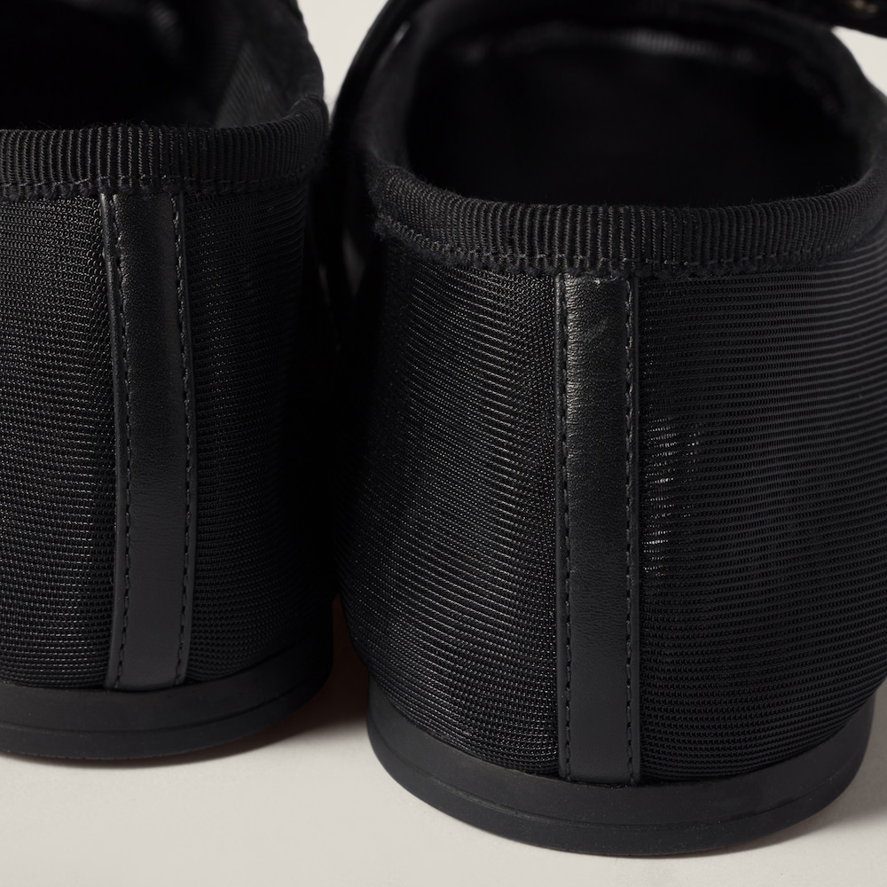 Miu Miu Mesh fabric ballerinas Black