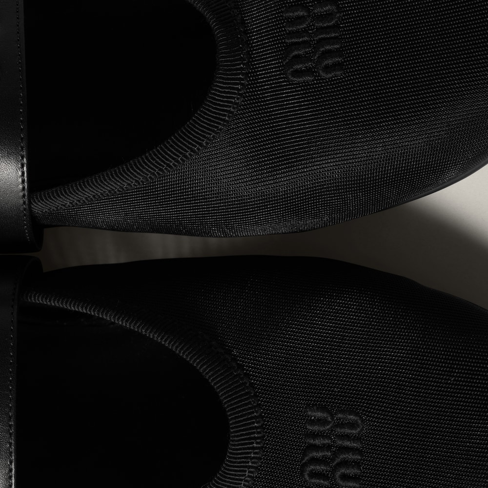 Miu Miu Mesh fabric ballerinas Black