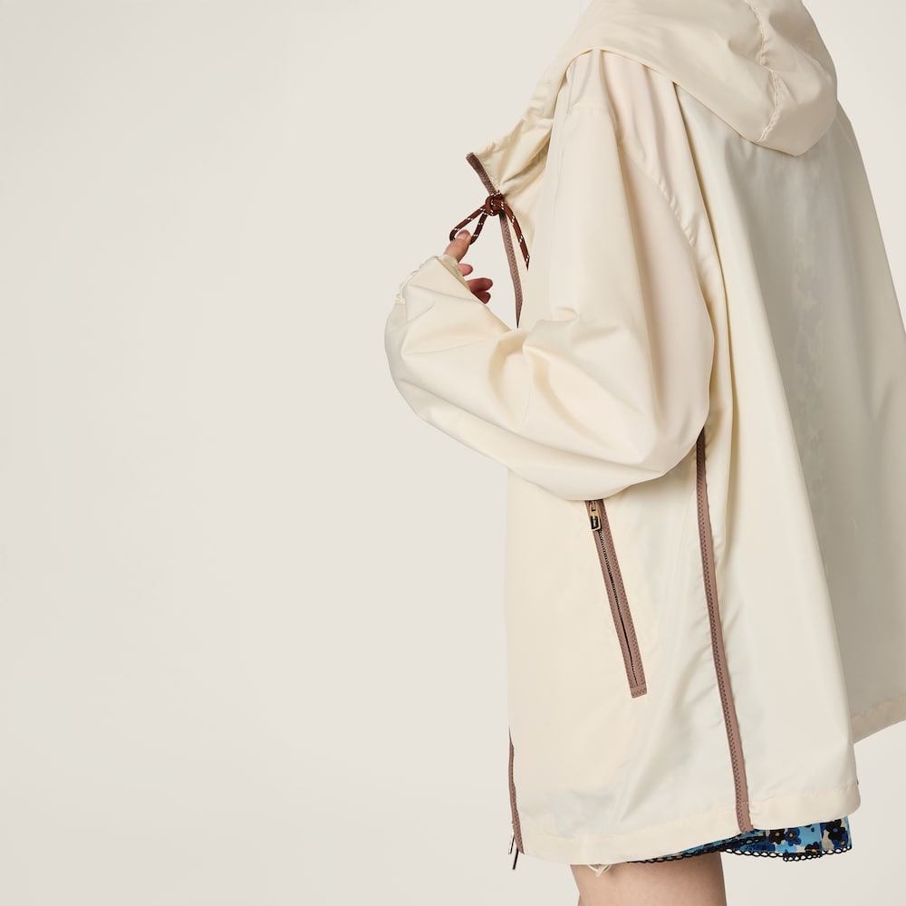 Miu Miu Technical fabric blouson jacket Vanilla