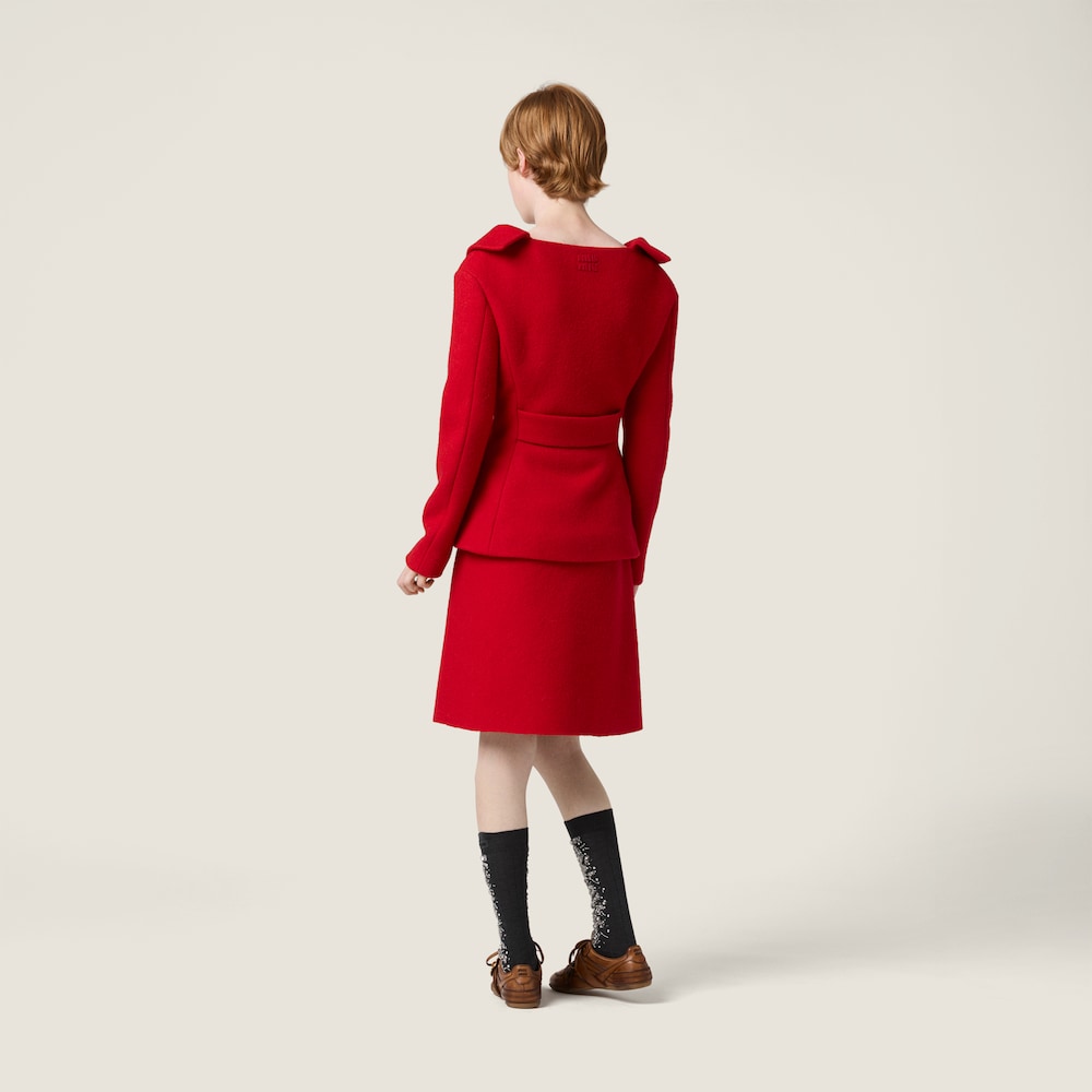 Miu Miu Mohair skirt Red