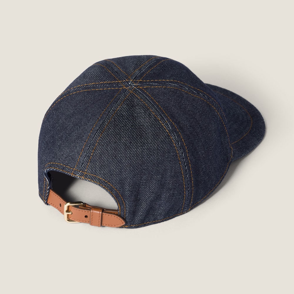 Miu Miu Denim baseball cap - Blue/Brandy