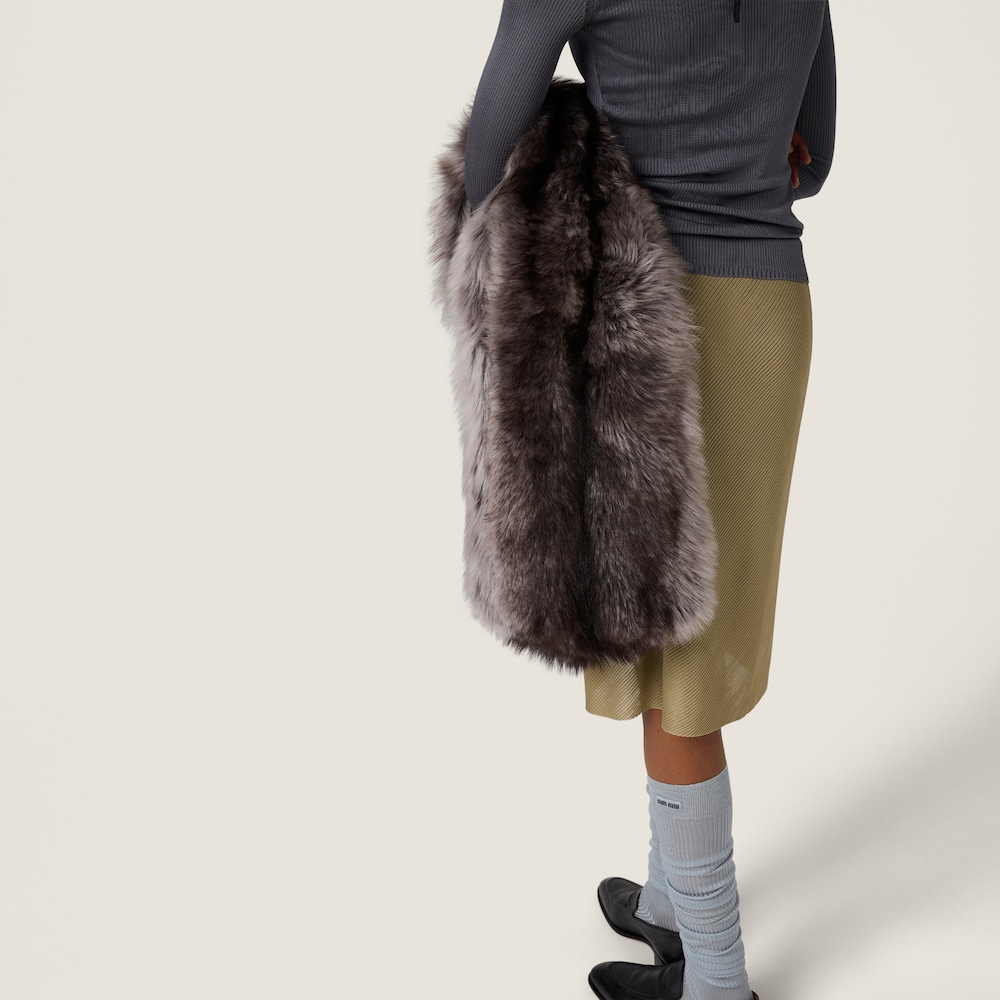 Miu Miu Silk mid-length skirts Olive Green