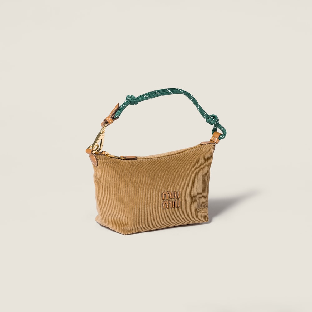 Miu Miu Corduroy pouch - Cinnamon/Green