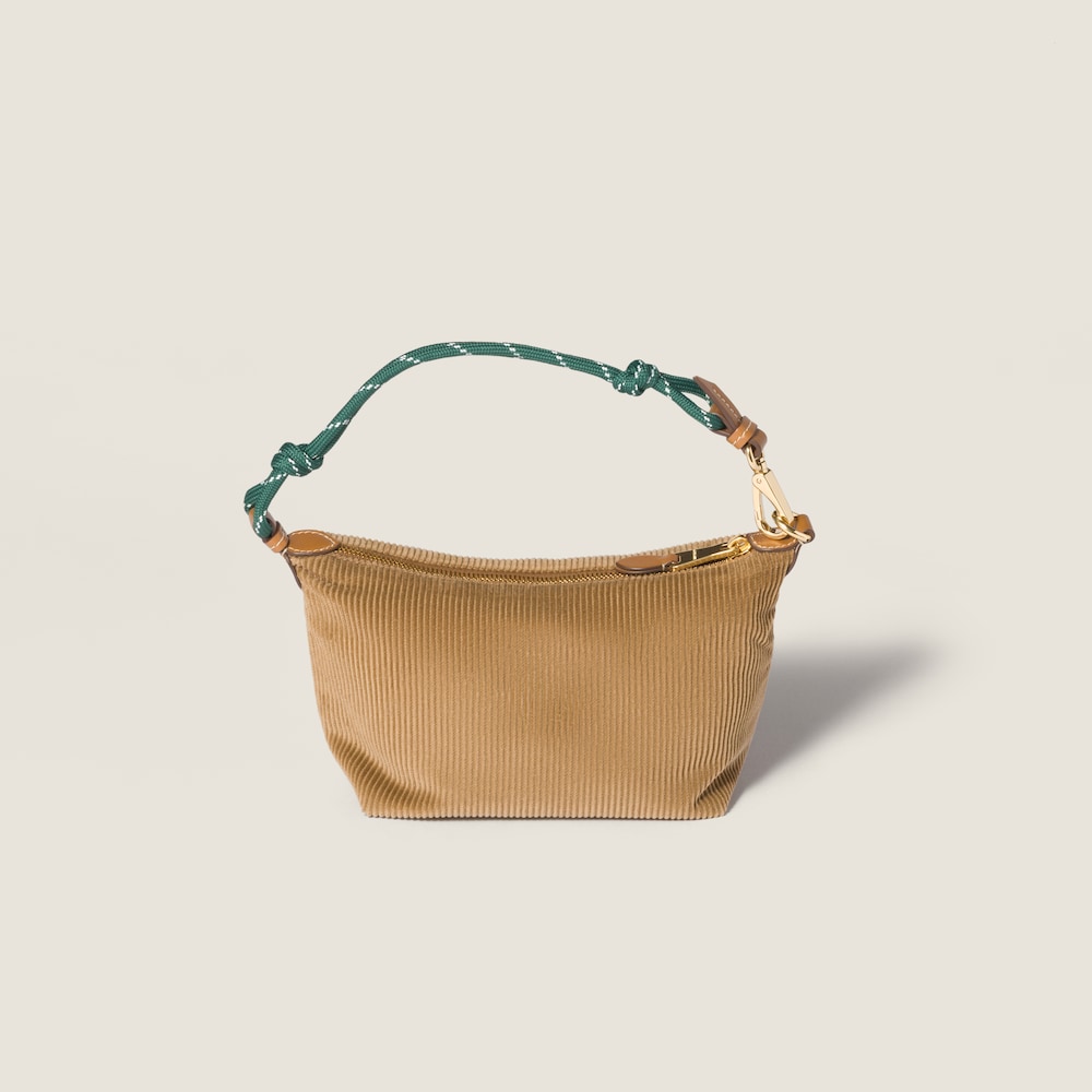 Miu Miu Corduroy pouch - Cinnamon/Green