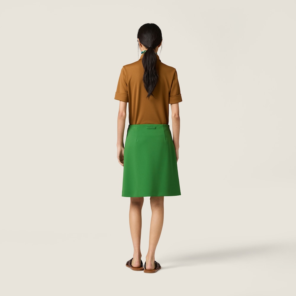 Miu Miu Technical jersey skirt Green